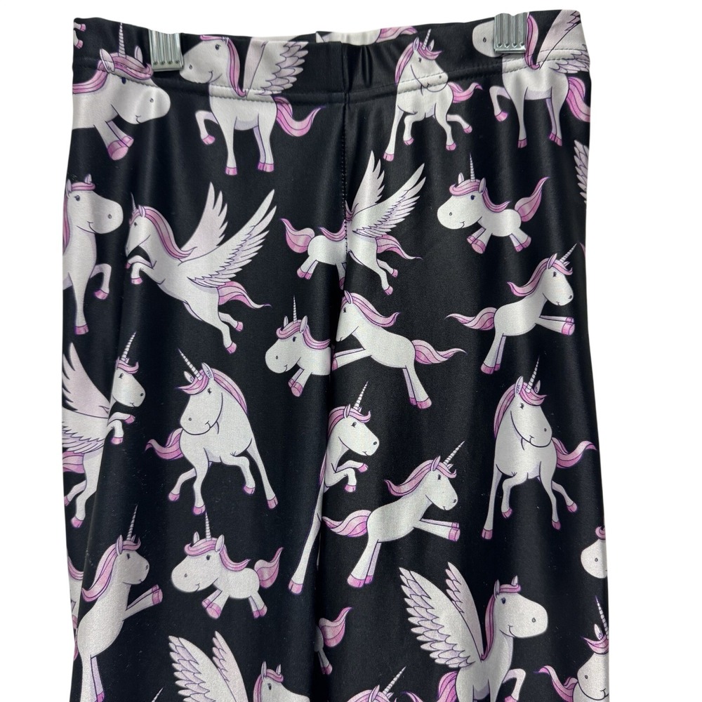 BlackMilk Leggings‎ Women XS Black Unicorn Pegasus Print Stretchy Slim Fit